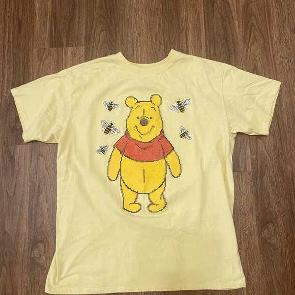 Disney Tops - Disney Winnie the Pooh,‎ embroidered T-shirt, size medium light, yellow color